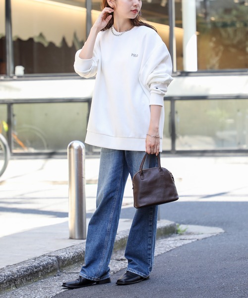 ソリッドカラーポロネックスウェット