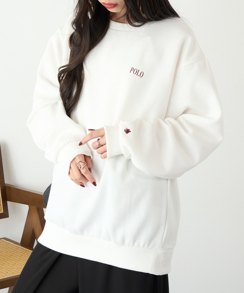 POLO BCS(ポロ ビーシーエス)の「【POLO BCS】ロイヤルスウェット Mini POLO crew neck Classical sweat ミニポロ(スウェット・レディース・ブラック/ホワイト/ネイビー/ホワイト系その他2/ブラック系その他2/ネイビー系2/グリーン・L/XL/S/M/XS)」の16枚目の写真