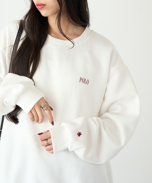 POLO BCS(ポロ ビーシーエス)の「【POLO BCS】ロイヤルスウェット Mini POLO crew neck Classical sweat ミニポロ(スウェット・レディース・ブラック/ホワイト/ネイビー/ホワイト系その他2/ブラック系その他2/ネイビー系2/グリーン・L/XL/S/M/XS)」の14枚目の写真