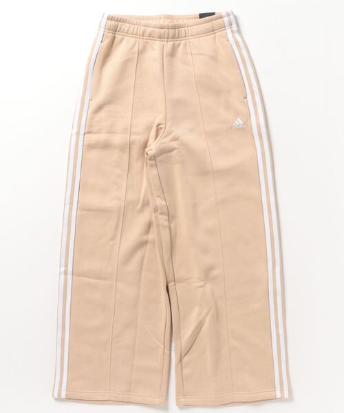 adidas(アディダス)の「【別注】アディダス adidas アルペン スリーストライプス レギュラーフィット フリース ワイドスウェットパンツ 限定コラボ(スウェットパンツ・レディース・ブラック/ベージュ・XL/M/S/L)」の2枚目の写真