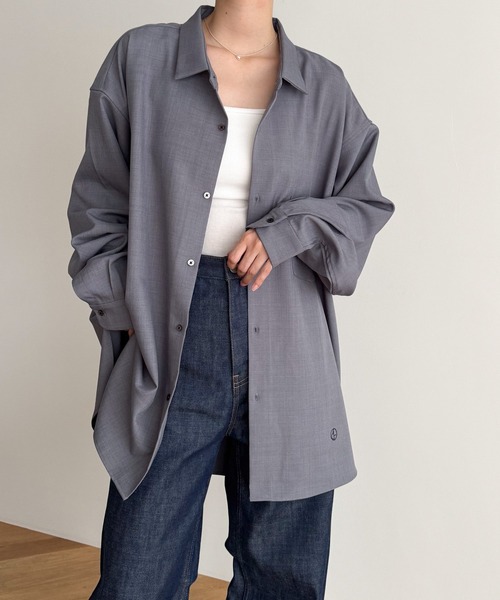 CANAL JEAN（キャナルジーン）の「RCW BLUE LABEL　ブロードシャツ（シャツ/ブラウス・レディース・ネイビー・ONE SIZE）」の7枚目の写真