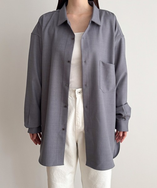 CANAL JEAN（キャナルジーン）の「RCW BLUE LABEL　ブロードシャツ（シャツ/ブラウス・レディース・ネイビー・ONE SIZE）」の12枚目の写真