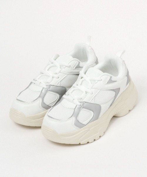 LAKOLE（ラコレ）の「メッシュボリュームスニーカー / 972449（スニーカー・レディース・ホワイト/ベージュ・LARGE/MEDIUM）」の5枚目の写真