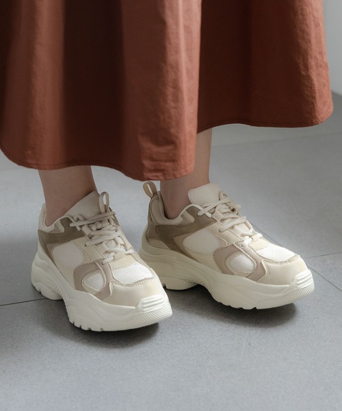 OLD ORDER ボリュームソールテックメッシュスニーカー 26cm ボリュームソールメッシュスニーカー（スニーカー） | OPAQUE.CLIP