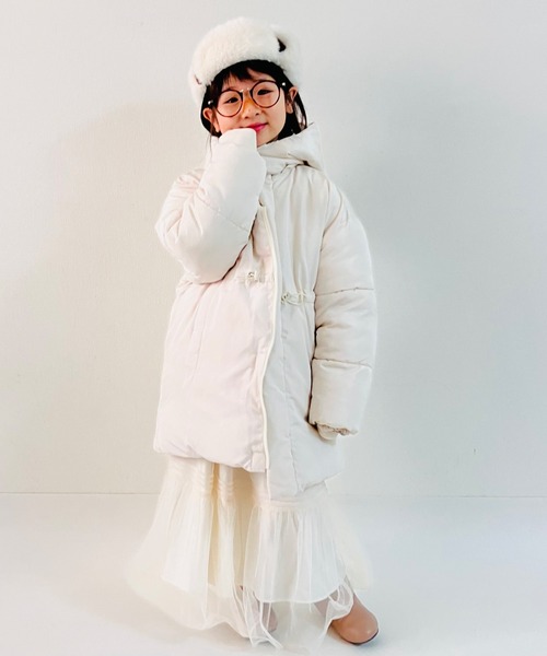 CIAOPANIC TYPY（チャオパニックティピー）の「【KIDS】フェイクダウンドロストボリュームジャケット（ダウンジャケット/コート・キッズ・ブルー/ブラック/アイボリー・M/XL/XXL）」の21枚目の写真