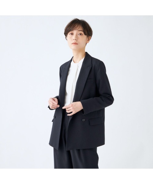 通年素材【美品】スーツセレクト/4S/2釦シングルスーツ/セットアップ/ブラック NEW-X】【年間】【フォーマル対応可】 2釦シングルスーツ 0