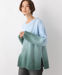 3ゲージグラデーションVプルオーバー　978055