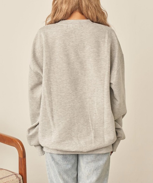 anap mimpi（アナップミンピ）の「カレッジ ロゴ サガラ刺繍 裏起毛 BIGシルエット スウェット（スウェット・レディース・グレー/ネイビー・FREE）」の21枚目の写真