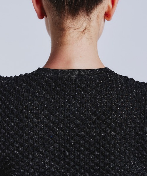 一回着用●sov. ソブ●ボリュームフリル ノースリーブ ニット●黒 ブラック ボリューム感が可愛い🩵‪フリルノースリーブニット | ソブ‬