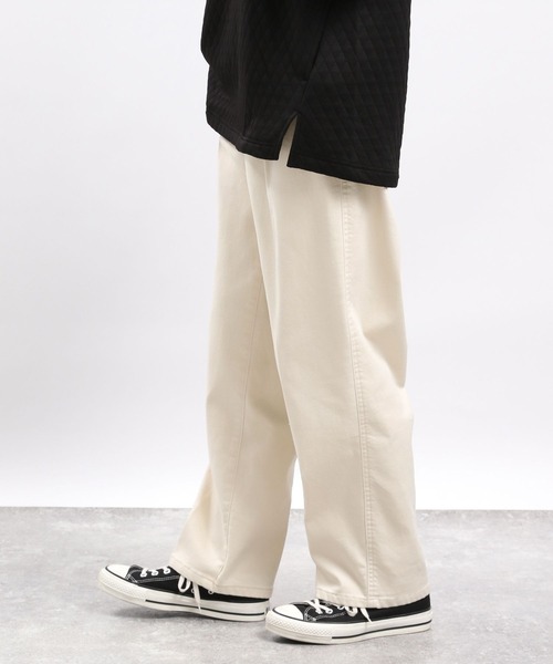 GLOBAL WORK Smile Seed Store（グローバルワーク スマイルシードストア）の「デニム起毛タックテーパードパンツ/973167（デニムパンツ・レディース・アイボリー/ブルー系その他5/スカイブルー/ブラック・LARGE/MEDIUM/SMALL/X-LARGE）」の2枚目の写真