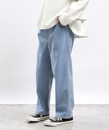 デニム起毛タックテーパードパンツ/973167