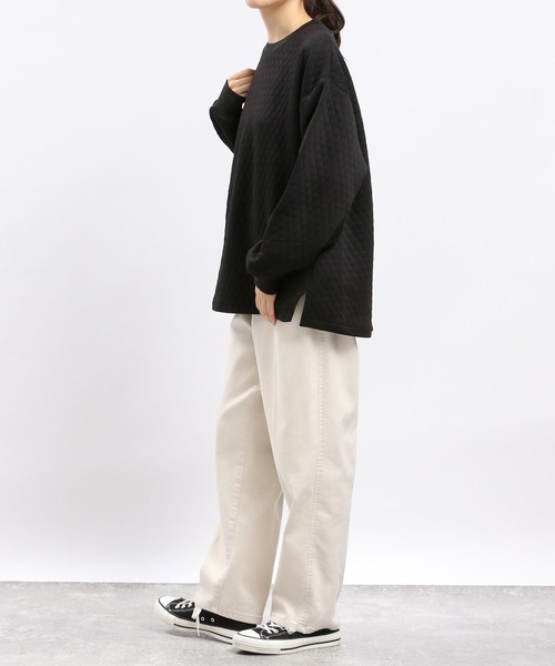 GLOBAL WORK Smile Seed Store（グローバルワーク スマイルシードストア）の「デニム起毛タックテーパードパンツ/973167（デニムパンツ・レディース・アイボリー/ブルー系その他5/スカイブルー/ブラック・LARGE/MEDIUM/SMALL/X-LARGE）」の6枚目の写真