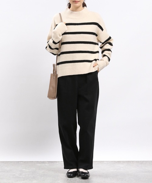 GLOBAL WORK Smile Seed Store（グローバルワーク スマイルシードストア）の「デニム起毛タックテーパードパンツ/973167（デニムパンツ・レディース・アイボリー/ブルー系その他5/スカイブルー/ブラック・LARGE/MEDIUM/SMALL/X-LARGE）」の10枚目の写真