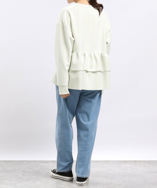 GLOBAL WORK Smile Seed Store（グローバルワーク スマイルシードストア）の「デニム起毛タックテーパードパンツ/973167（デニムパンツ・レディース・アイボリー/ブルー系その他5/スカイブルー/ブラック・LARGE/MEDIUM/SMALL/X-LARGE）」の17枚目の写真