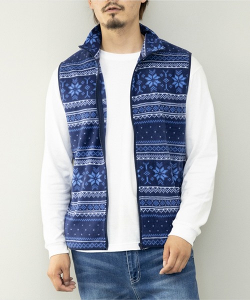 STYLEBLOCK（スタイルブロック）の「HIGHQUALITYフリースベスト（ベスト・メンズ・ネイビー/チャコール/ブラック/ブルー系その他・L/M/LL）」の4枚目の写真