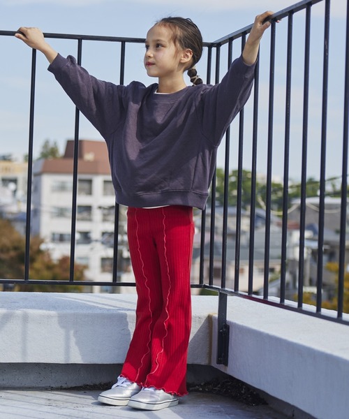 BIG FIELD（ビッグフィールド）の「キルトトレーナー（80～150cm）（スウェット・キッズ・ブラウン/パープル/チャコール/グリーン/杢グレー・120/80/150/140/130/90/110/100/95）」の17枚目の写真