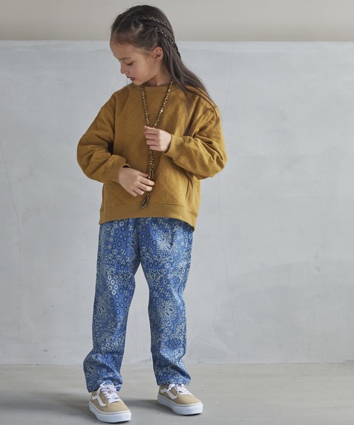 BIG FIELD（ビッグフィールド）の「キルトトレーナー（80～150cm）（スウェット・キッズ・ブラウン/パープル/チャコール/グリーン/杢グレー・120/80/150/140/130/90/110/100/95）」の11枚目の写真