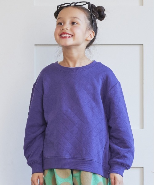 BIG FIELD（ビッグフィールド）の「キルトトレーナー（80～150cm）（スウェット・キッズ・ブラウン/パープル/チャコール/グリーン/杢グレー・120/80/150/140/130/90/110/100/95）」の21枚目の写真
