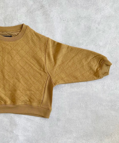 BIG FIELD（ビッグフィールド）の「キルトトレーナー（80～150cm）（スウェット・キッズ・ブラウン/パープル/チャコール/グリーン/杢グレー・120/80/150/140/130/90/110/100/95）」の7枚目の写真