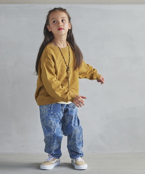 BIG FIELD（ビッグフィールド）の「キルトトレーナー（80～150cm）（スウェット・キッズ・ブラウン/パープル/チャコール/グリーン/杢グレー・120/80/150/140/130/90/110/100/95）」の9枚目の写真