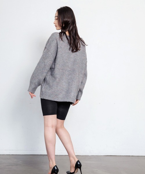 LIENCOEUR（リアンクール）の「ノーカラールーズカーディガン（カーディガン/ボレロ・レディース・ブラウン/グレー・FREE）」の11枚目の写真