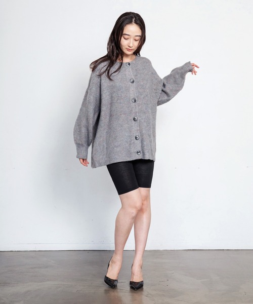 LIENCOEUR（リアンクール）の「ノーカラールーズカーディガン（カーディガン/ボレロ・レディース・ブラウン/グレー・FREE）」の9枚目の写真