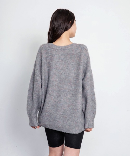 LIENCOEUR（リアンクール）の「ノーカラールーズカーディガン（カーディガン/ボレロ・レディース・ブラウン/グレー・FREE）」の6枚目の写真