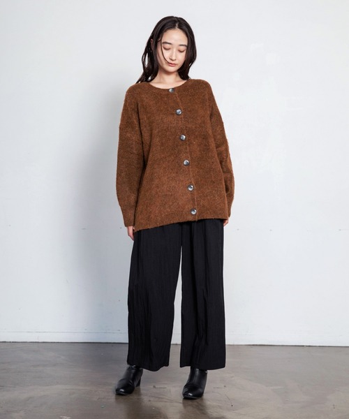 LIENCOEUR（リアンクール）の「ノーカラールーズカーディガン（カーディガン/ボレロ・レディース・ブラウン/グレー・FREE）」の20枚目の写真