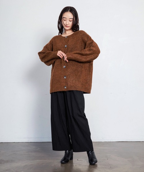 LIENCOEUR（リアンクール）の「ノーカラールーズカーディガン（カーディガン/ボレロ・レディース・ブラウン/グレー・FREE）」の21枚目の写真