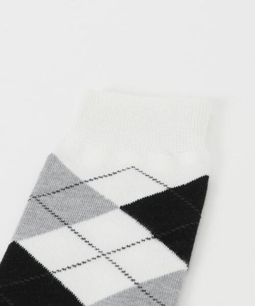 URBAN RESEARCH（アーバンリサーチ）の「『UR TECH』アーガイルソックス（ソックス/靴下・メンズ・ホワイト/グレー・25-28）」の6枚目の写真