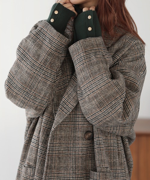 nouvellemoi（ヌーベルモイ）の「袖口ボタンリブニットタートルネックプルオーバー（ニット/セーター・レディース・グレー/ブラック/グリーン/アイボリー・FREE）」の12枚目の写真