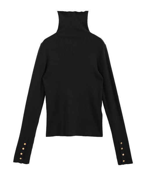 nouvellemoi（ヌーベルモイ）の「袖口ボタンリブニットタートルネックプルオーバー（ニット/セーター・レディース・グレー/ブラック/グリーン/アイボリー・FREE）」の19枚目の写真