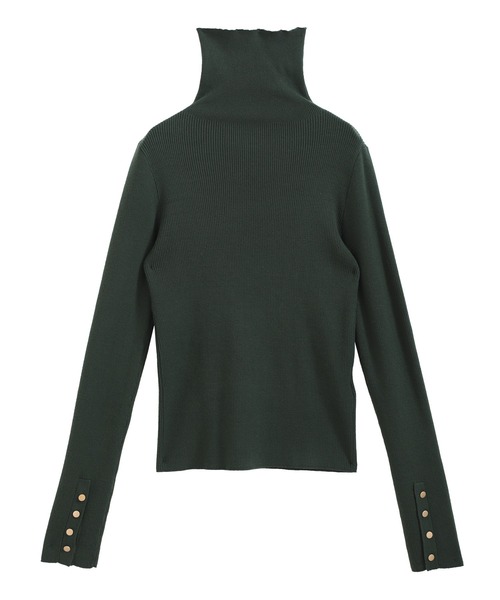 nouvellemoi（ヌーベルモイ）の「袖口ボタンリブニットタートルネックプルオーバー（ニット/セーター・レディース・グレー/ブラック/グリーン/アイボリー・FREE）」の21枚目の写真