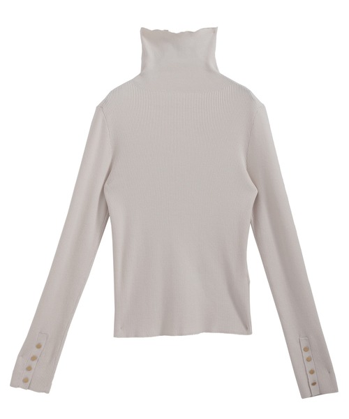 nouvellemoi（ヌーベルモイ）の「袖口ボタンリブニットタートルネックプルオーバー（ニット/セーター・レディース・グレー/ブラック/グリーン/アイボリー・FREE）」の20枚目の写真