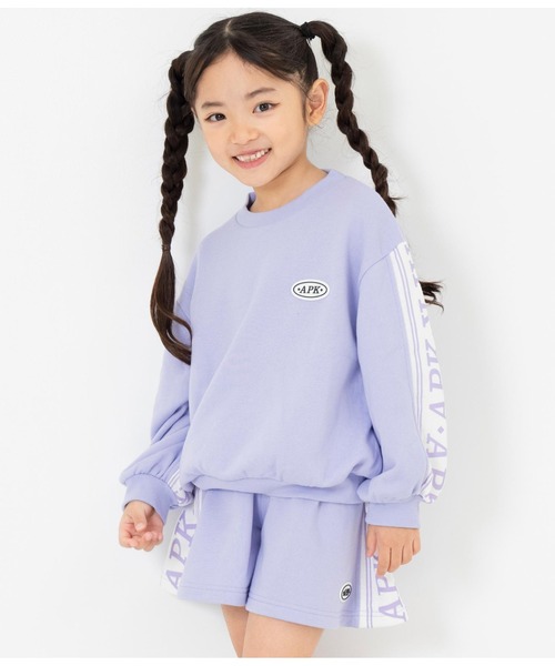 ANAP kids（アナップキッズ）の「袖ラインロゴ裏毛スウェットトレーナー（スウェット・キッズ・ブラック/ラベンダー・120cm/130cm/110cm）」の16枚目の写真