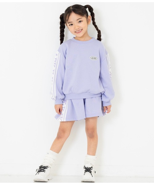 ANAP kids（アナップキッズ）の「袖ラインロゴ裏毛スウェットトレーナー（スウェット・キッズ・ブラック/ラベンダー・120cm/130cm/110cm）」の20枚目の写真