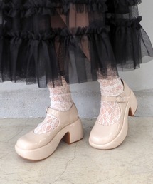 byあしながおじさん（バイアシナガオジサン）の「厚底おでこストラップパンプス　8740175（パンプス・レディース）」