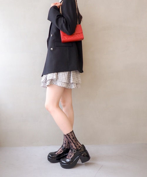 byあしながおじさん（バイアシナガオジサン）の「厚底おでこストラップパンプス　8740175（パンプス・レディース・ピンク/ブラック/アイボリー/クリアブラック/ブラック系その他/クリアレッド/ホワイト・S/M/L/LL）」の15枚目の写真