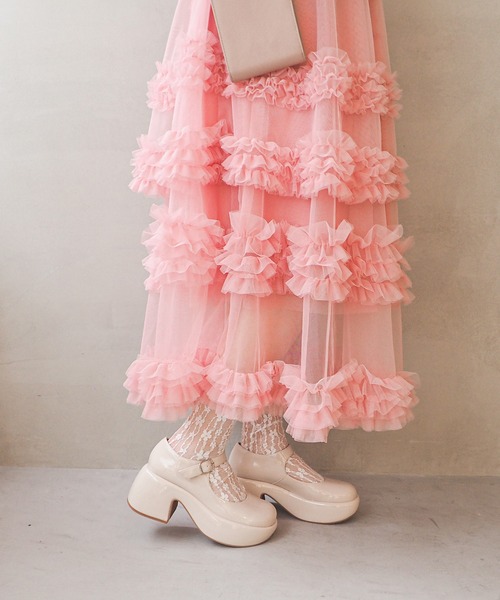 厚底おでこストラップパンプス 8740175（パンプス）｜by