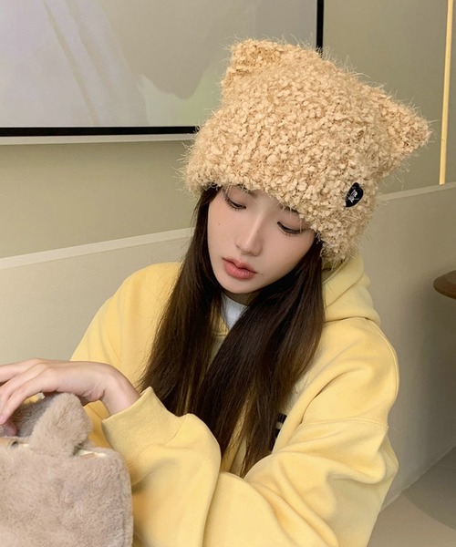 Nia（ニア）の「Nia(ニア)/カラフル猫耳ニット帽（ニットキャップ