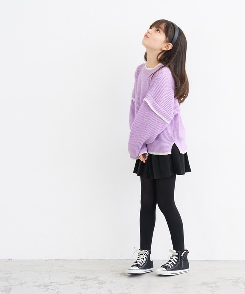 トップス kinako キナコ コットン シルク フライス ラウンドネック カットソー
