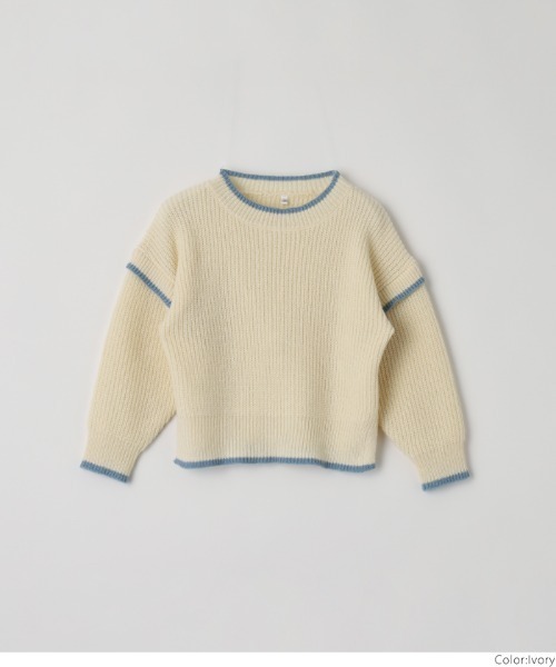 coca（coca）（コカ）の「キッズ エンドバイカラーニットトップス（ニット/セーター・キッズ・パープル/アイボリー・110/120/130/140）」の12枚目の写真