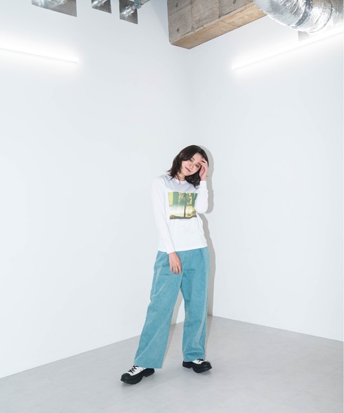 L.H.P（エルエイチピー）の「【ZOZOTOWN限定】LHP×彩雪 / PHOTO PRINT ORGANIC LONG SLEEVE TEE / フォトプリントオーガニックロンT / ays（Tシャツ/カットソー・レディース・ブラック/ホワイト・XL/XS/XXL/XXS/XXXL）」の9枚目の写真