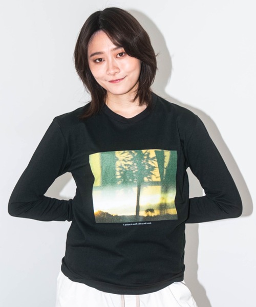 L.H.P（エルエイチピー）の「【ZOZOTOWN限定】LHP×彩雪 / PHOTO PRINT ORGANIC LONG SLEEVE TEE / フォトプリントオーガニックロンT / ays（Tシャツ/カットソー・レディース・ブラック/ホワイト・XL/XS/XXL/XXS/XXXL）」の20枚目の写真