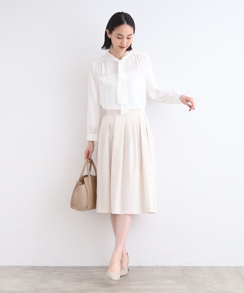 【セール】【セレモニー/タフタ素材/日本製】タックフレアスカート(スカート)|INDIVI(インディヴィ) 【セール】【セレモニー/タフタ素材/日本製】タックフレアスカート(スカート)|INDIVI(インディヴィ)