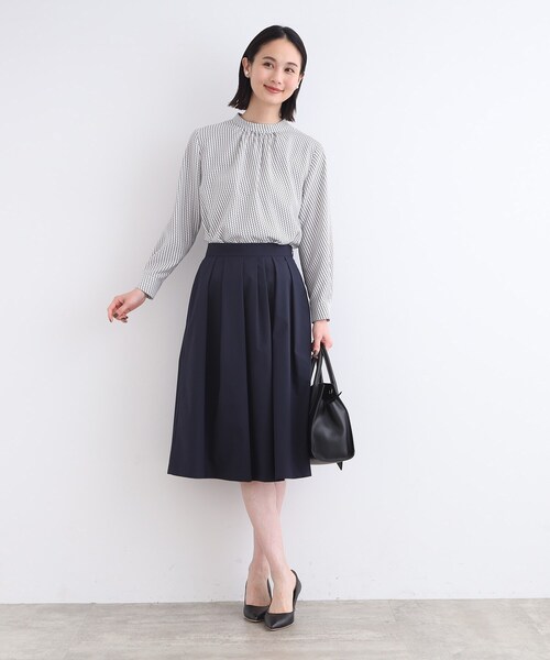 【セール】【セレモニー/タフタ素材/日本製】タックフレアスカート(スカート)|INDIVI(インディヴィ) 【セール】【セレモニー/タフタ素材/日本製】タックフレアスカート(スカート)|INDIVI(インディヴィ)