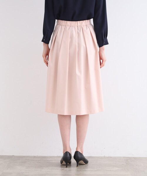 【セール】【セレモニー/タフタ素材/日本製】タックフレアスカート(スカート)|INDIVI(インディヴィ) 【セール】【セレモニー/タフタ素材/日本製】タックフレアスカート(スカート)|INDIVI(インディヴィ)