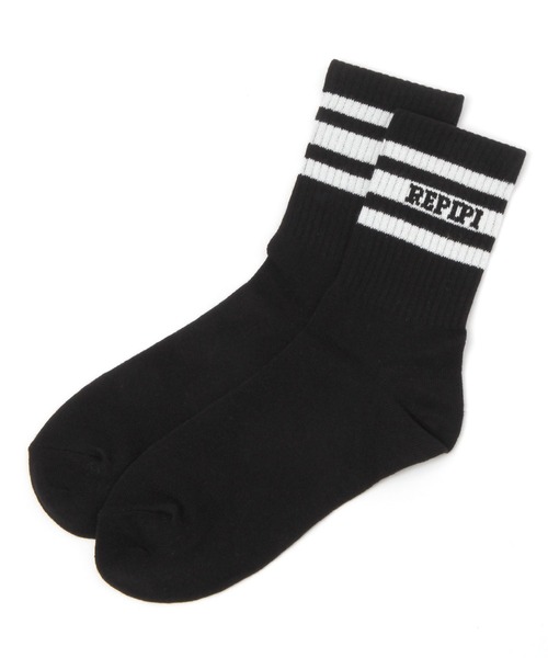 repipi armario（レピピ アルマリオ）の「カラーラメラインソックス（ソックス/靴下・キッズ・グリーン/ブラック×ホワイト/パープル/グレー/ホワイト×ブラック/ピンク・FREE）」の3枚目の写真