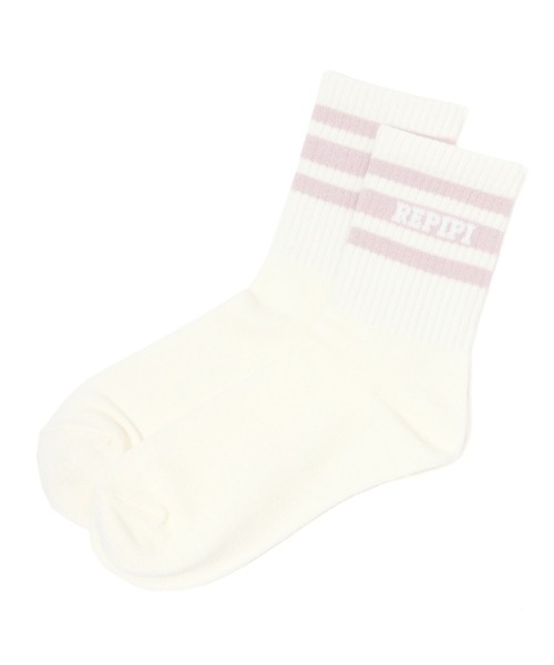 repipi armario（レピピ アルマリオ）の「カラーラメラインソックス（ソックス/靴下・キッズ・グリーン/ブラック×ホワイト/パープル/グレー/ホワイト×ブラック/ピンク・FREE）」の6枚目の写真