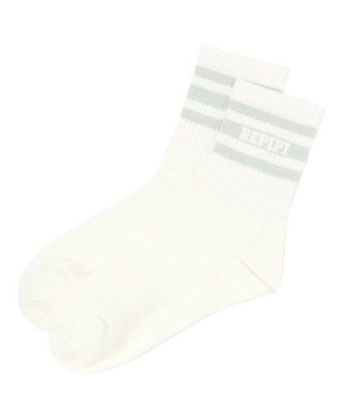 repipi armario（レピピ アルマリオ）の「カラーラメラインソックス（ソックス/靴下・キッズ・グリーン/ブラック×ホワイト/パープル/グレー/ホワイト×ブラック/ピンク・FREE）」の14枚目の写真